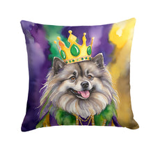Load image into Gallery viewer, Keeshond King of Mardi Gras Throw Pillow - 14x14 Decorative Pillow – Art for Your Home &amp; Patio