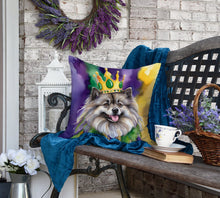 Load image into Gallery viewer, Keeshond King of Mardi Gras Throw Pillow