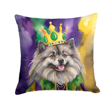 Load image into Gallery viewer, Keeshond King of Mardi Gras Throw Pillow