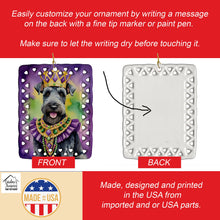 Load image into Gallery viewer, Kerry Blue Terrier King of Mardi Gras Porcelain Ornament