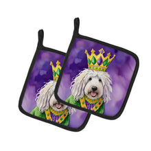 Load image into Gallery viewer, Komondor King of Mardi Gras Pot Holders - Set of 2 Decorative Kitchen Helpers | Made in the USA