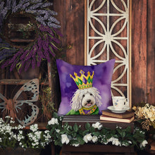 Load image into Gallery viewer, Komondor King of Mardi Gras Throw Pillow - 14x14 Decorative Pillow – Art for Your Home &amp; Patio