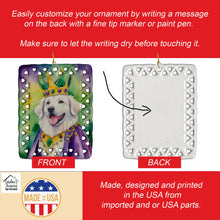 Load image into Gallery viewer, Kuvasz King of Mardi Gras Porcelain Ornament