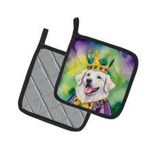 Load image into Gallery viewer, Kuvasz King of Mardi Gras Pot Holders - Set of 2 Decorative Kitchen Helpers | Made in the USA