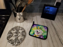 Load image into Gallery viewer, Kuvasz King of Mardi Gras Pot Holders - Set of 2 Decorative Kitchen Helpers | Made in the USA
