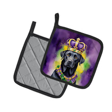 Load image into Gallery viewer, Labrador Retriever King of Mardi Gras Pot Holders - Set of 2 Decorative Kitchen Helpers | Made in the USA