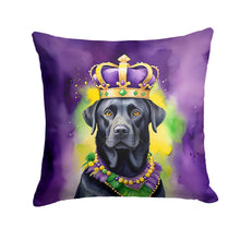 Load image into Gallery viewer, Labrador Retriever King of Mardi Gras Throw Pillow - 14x14 Decorative Pillow – Art for Your Home &amp; Patio