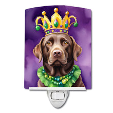 Load image into Gallery viewer, Labrador Retriever King of Mardi Gras Ceramic Night Light