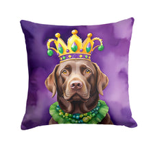 Load image into Gallery viewer, Labrador Retriever King of Mardi Gras Throw Pillow