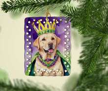 Load image into Gallery viewer, Labrador Retriever King of Mardi Gras Porcelain Ornament