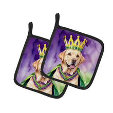 Load image into Gallery viewer, Labrador Retriever King of Mardi Gras Pot Holders - Set of 2 Decorative Kitchen Helpers | Made in the USA