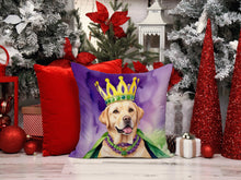 Load image into Gallery viewer, Labrador Retriever King of Mardi Gras Throw Pillow