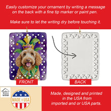 Load image into Gallery viewer, Labradoodle King of Mardi Gras Porcelain Ornament