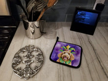 Load image into Gallery viewer, Labradoodle King of Mardi Gras Pot Holders - Set of 2 Decorative Kitchen Helpers | Made in the USA