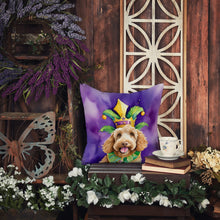 Load image into Gallery viewer, Labradoodle King of Mardi Gras Throw Pillow