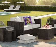 Load image into Gallery viewer, Labradoodle King of Mardi Gras Throw Pillow