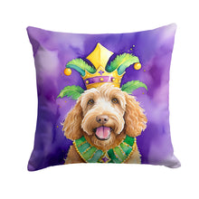 Load image into Gallery viewer, Labradoodle King of Mardi Gras Throw Pillow