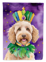 Load image into Gallery viewer, Labradoodle King of Mardi Gras House Flag