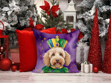 Load image into Gallery viewer, Labradoodle King of Mardi Gras Throw Pillow