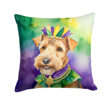 Load image into Gallery viewer, Lakeland Terrier King of Mardi Gras Throw Pillow