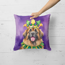 Load image into Gallery viewer, Leonberger King of Mardi Gras Throw Pillow