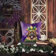 Load image into Gallery viewer, Leonberger King of Mardi Gras Throw Pillow