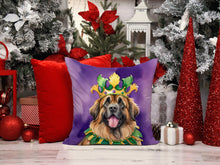 Load image into Gallery viewer, Leonberger King of Mardi Gras Throw Pillow