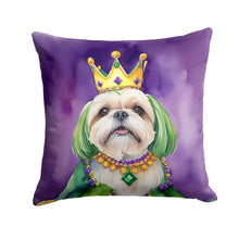 Load image into Gallery viewer, Lhasa Apso King of Mardi Gras Throw Pillow - 14x14 Decorative Pillow – Art for Your Home &amp; Patio