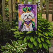 Load image into Gallery viewer, Maltese King of Mardi Gras Garden Flag - Vibrant Dog-Themed Yard Decor by Caroline's Treasures