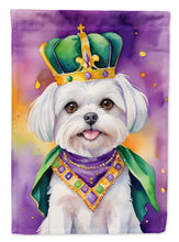 Load image into Gallery viewer, Maltese King of Mardi Gras Garden Flag - Vibrant Dog-Themed Yard Decor by Caroline's Treasures