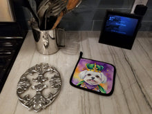 Load image into Gallery viewer, Maltese King of Mardi Gras Pot Holders - Set of 2 Decorative Kitchen Helpers | Made in the USA