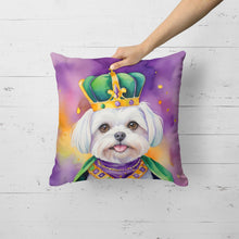 Load image into Gallery viewer, Maltese King of Mardi Gras Throw Pillow