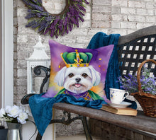 Load image into Gallery viewer, Maltese King of Mardi Gras Throw Pillow