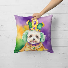 Load image into Gallery viewer, Maltipoo King of Mardi Gras Throw Pillow
