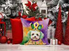 Load image into Gallery viewer, Maltipoo King of Mardi Gras Throw Pillow