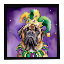Load image into Gallery viewer, Mastiff King of Mardi Gras Framed Metal Print