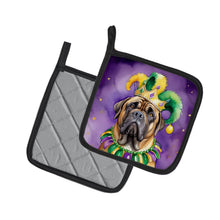 Load image into Gallery viewer, Mastiff King of Mardi Gras Pot Holders - Set of 2 Decorative Kitchen Helpers | Made in the USA