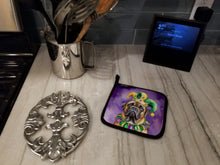 Load image into Gallery viewer, Mastiff King of Mardi Gras Pot Holders - Set of 2 Decorative Kitchen Helpers | Made in the USA
