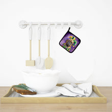 Load image into Gallery viewer, Mastiff King of Mardi Gras Pot Holders - Set of 2 Decorative Kitchen Helpers | Made in the USA