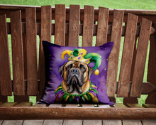Load image into Gallery viewer, Mastiff King of Mardi Gras Throw Pillow - 14x14 Decorative Pillow – Art for Your Home &amp; Patio