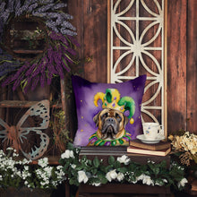 Load image into Gallery viewer, Mastiff King of Mardi Gras Throw Pillow - 14x14 Decorative Pillow – Art for Your Home &amp; Patio