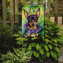 Load image into Gallery viewer, Miniature Pinscher King of Mardi Gras Garden Flag - Vibrant Dog-Themed Yard Decor by Caroline's Treasures