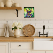 Load image into Gallery viewer, Miniature Pinscher King of Mardi Gras Framed Metal Print