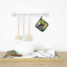 Load image into Gallery viewer, Miniature Pinscher King of Mardi Gras Pot Holders - Set of 2 Decorative Kitchen Helpers | Made in the USA