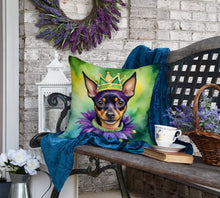 Load image into Gallery viewer, Miniature Pinscher King of Mardi Gras Throw Pillow