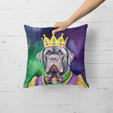 Load image into Gallery viewer, Neapolitan Mastiff King of Mardi Gras Throw Pillow