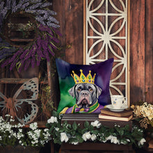 Load image into Gallery viewer, Neapolitan Mastiff King of Mardi Gras Throw Pillow