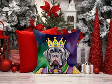 Load image into Gallery viewer, Neapolitan Mastiff King of Mardi Gras Throw Pillow