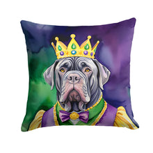 Load image into Gallery viewer, Neapolitan Mastiff King of Mardi Gras Throw Pillow