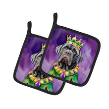 Load image into Gallery viewer, Neapolitan Mastiff King of Mardi Gras Pot Holders - Set of 2 Decorative Kitchen Helpers | Made in the USA